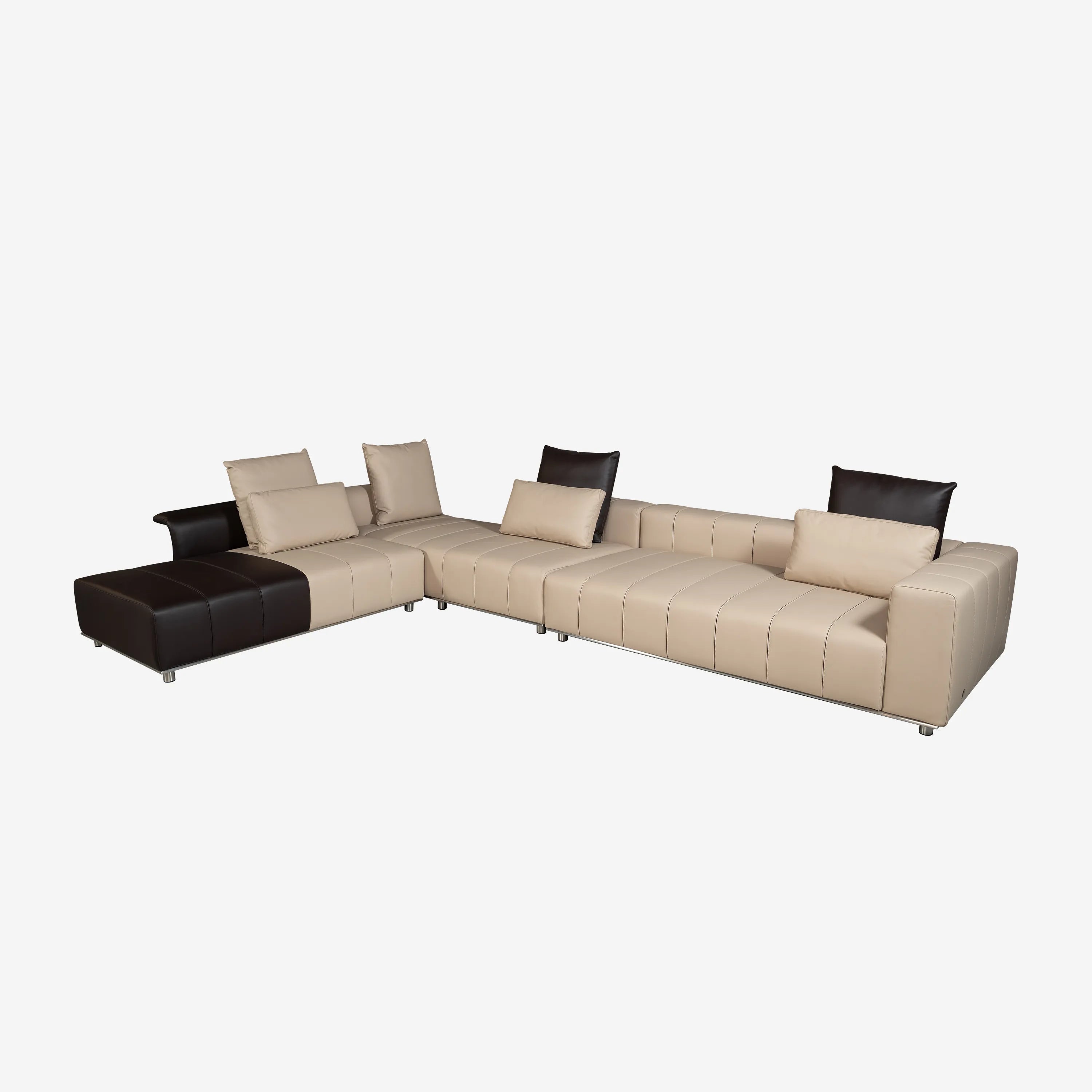Kaden Corner Leather Sofa